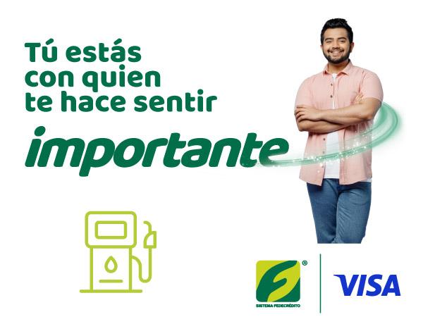 ¡Los lunes tus compras de 5:00 p.m. a 8:00 p.m. en gasolineras tienen descuento! al pagar con tus Tarjetas de Crédito del SISTEMA FEDECRÉDITO